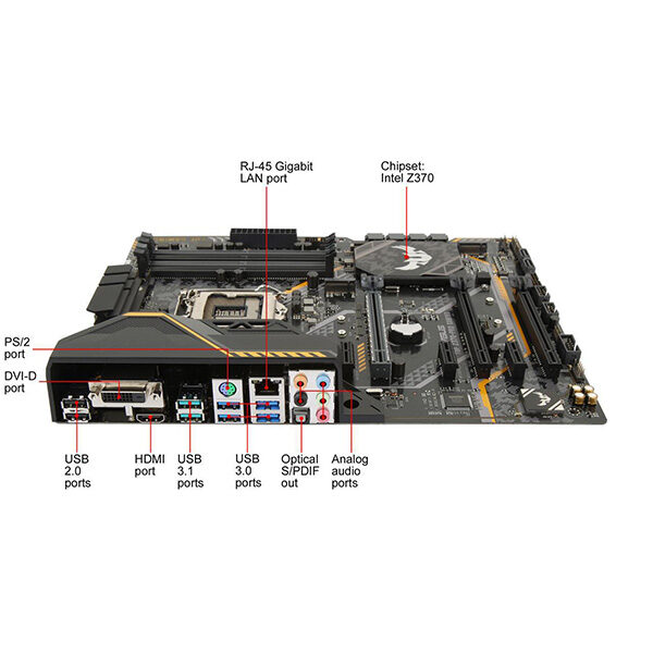 مادربرد ایسوس MB ASUS TUF Z370-PLUS GAMING - تصویر 3