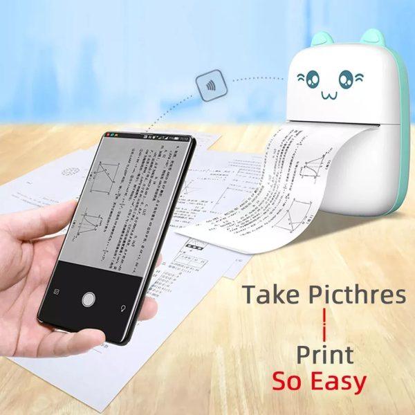 مینی پرینتر جیبی قابل حمل مدل Portable Mini بلوتوثی شارژی