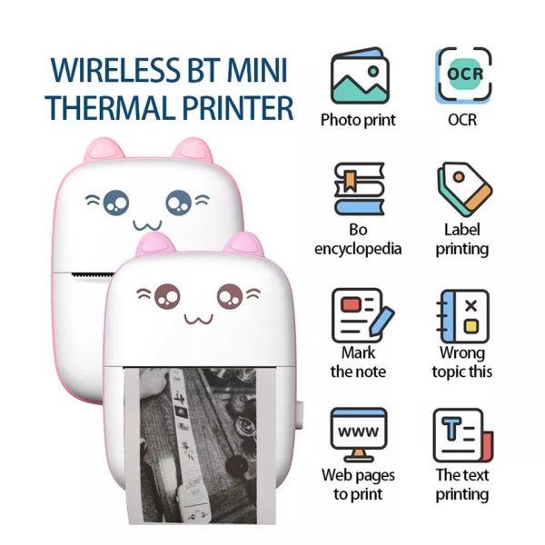 مینی پرینتر جیبی قابل حمل مدل Portable Mini بلوتوثی شارژی